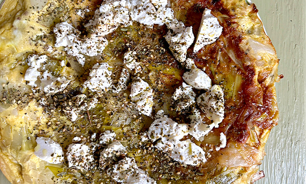 Frittata aux poireaux et ricotta - recette hivernale